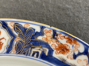 Assiette armori&eacute;e en porcelaine de Chine de style Imari, Kangxi