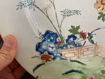 Two Chinese famille rose dishes, Qianlong
