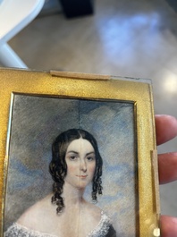 Six portraits miniatures, Angleterre et/ou France, 19&egrave;me
