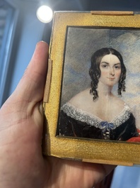 Six portraits miniatures, Angleterre et/ou France, 19&egrave;me