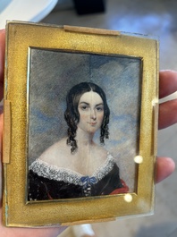 Six portraits miniatures, Angleterre et/ou France, 19&egrave;me
