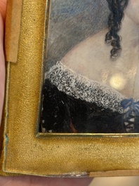 Six portraits miniatures, Angleterre et/ou France, 19&egrave;me