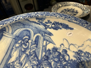 An exceptional blue and white 'Adoration of the Magi' dish, Verstraeten workshop, Haarlem, ca. 1640-1660
