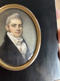 Six portraits miniatures, Angleterre et/ou France, 19&egrave;me