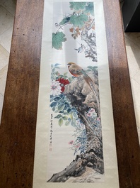 Toegeschreven aan Yan Bolong 顏伯龍 (1898-1955): 'Vogels', inkt en kleur op papier