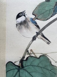 Attribu&eacute; &agrave; Yan Bolong 顏伯龍 (1898-1955): 'Oiseaux', encre et couleurs sur papier