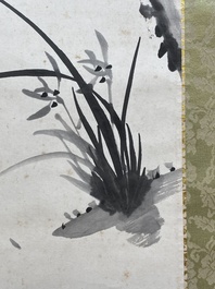 Zhang Boju 張伯駒 (1898-1982): 'Orchid', ink on paper
