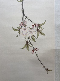 Attribu&eacute; &agrave; Tian Shiguang 田世光 (1916-1999): 'Perroquet', encre et couleurs sur papier, dat&eacute; 1944