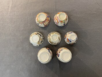 A varied collection of Chinese cups and saucers, 18/19th C.