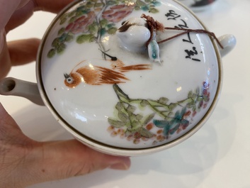 Collection vari&eacute;e en porcelaine de Chine famille rose et qianjiang cai, 19/20&egrave;me