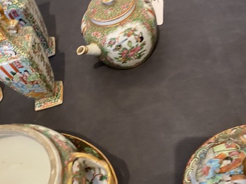 Collection vari&eacute;e en porcelaine de Chine famille rose de Canton, 19&egrave;me