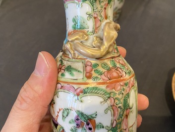 A varied collection of Chinese Canton famille rose porcelain, 19th C.