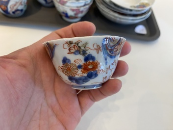 Collection vari&eacute;e de tasses et soucoupes en porcelaine de Chine, 18/19&egrave;me