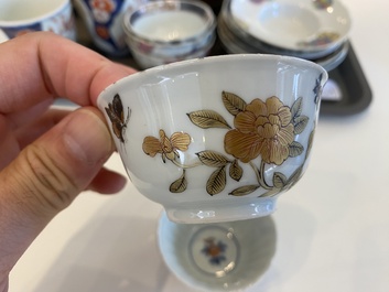 Collection vari&eacute;e de tasses et soucoupes en porcelaine de Chine, 18/19&egrave;me