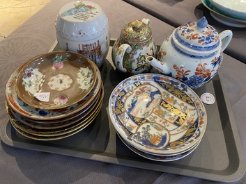 A varied collection of Chinese and Japanese porcelain, Qianlong and later