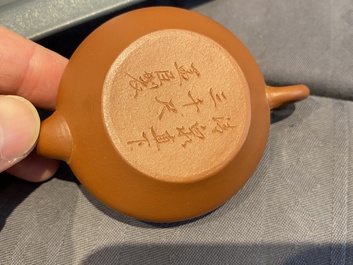 Five Chinese Yixing stoneware teapots and covers, Republic