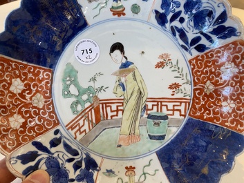 Un bol et une coupe polylob&eacute;s en porcelaine de Chine famille verte, Kangxi
