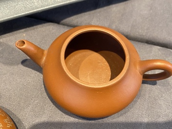 Five Chinese Yixing stoneware teapots and covers, Republic