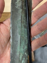 A Chinese bronze sword, Warring States Period, 5/4th C. b.C.