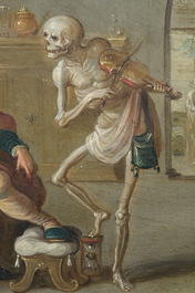 Frans Francken II (1581-1642) en atelier: 'De dood en de vrek', olie op koper