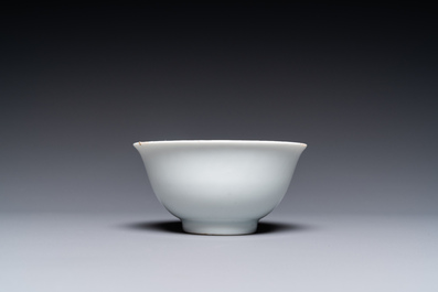 A Chinese monochrome white-glazed bowl, Jinlu Dajiao Tan Yong 金箓大醮壇用 mark, Jiajing