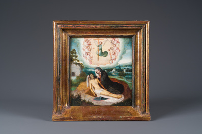 Bruges school, 1st quarter 16th C.: Piet&agrave;, oil on panel