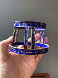 A Chinese Beijing enamel warming bowl with Shou-characters, Qianlong