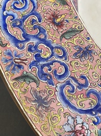 An exceptionally large Chinese Canton enamel basin, Yongzheng