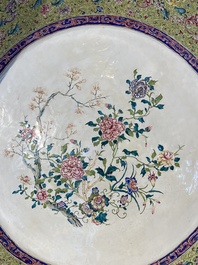 An exceptionally large Chinese Canton enamel basin, Yongzheng