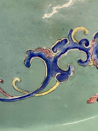 An exceptionally large Chinese Canton enamel basin, Yongzheng