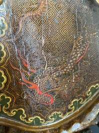 Importante sculpture d'un g&eacute;n&eacute;ral divin en bois laqu&eacute; et polychrom&eacute;, Japon, Edo, dat&eacute;e 1623