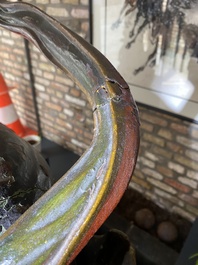 Importante sculpture d'un g&eacute;n&eacute;ral divin en bois laqu&eacute; et polychrom&eacute;, Japon, Edo, dat&eacute;e 1623