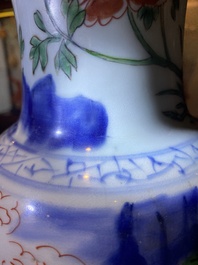 A Chinese wucai 'immortals' vase, Transitional period