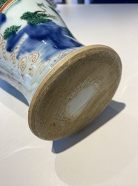 A Chinese wucai 'immortals' vase, Transitional period