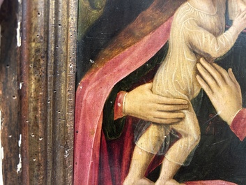 Flemish school: Virgin and Child, oil on panel, 16/17th C.