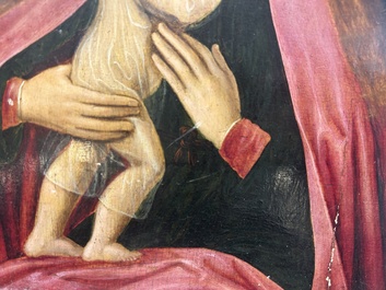 Flemish school: Virgin and Child, oil on panel, 16/17th C.