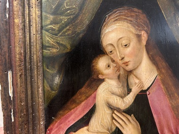 Flemish school: Virgin and Child, oil on panel, 16/17th C.