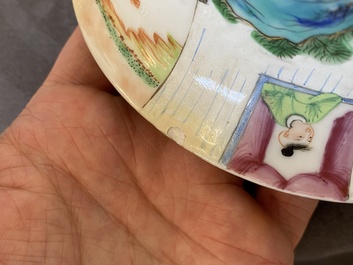 Service &agrave; th&eacute; de 24 pi&egrave;ces en porcelaine de Chine famille rose de Canton, 19&egrave;me