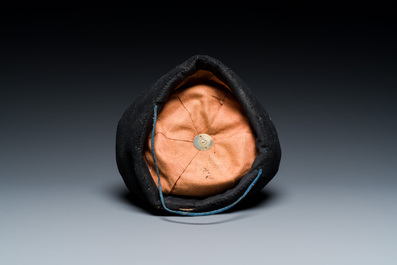 A Chinese Mandarin official's court hat of 5th rank, 19th C.