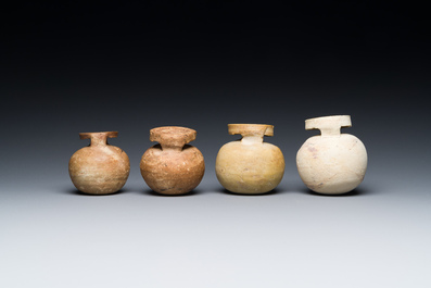 Four Corinthian painted terracotta aryballos, Greece, 6/5th C. B.C.