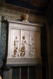 Mino da Fiesole (1429-1484, workshop of): A polychromed stucco bust of Christ for the 'Dossale con Madonna' in the Fiesole Duomo, Italy, ca. 1464