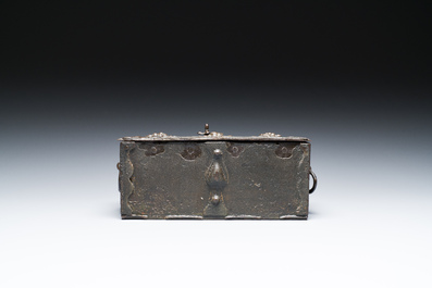 A small German cast iron strongbox, probably Nuremberg, 1st half 16th C.