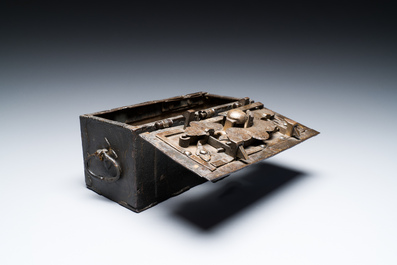 A small German cast iron strongbox, probably Nuremberg, 1st half 16th C.