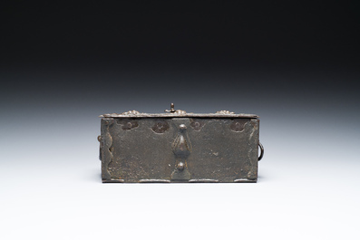 A small German cast iron strongbox, probably Nuremberg, 1st half 16th C.