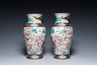 A varied collection of Chinese porcelain and Canton enamel, 18/19th C.