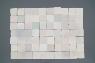 A set of 432 plain white Dutch Delft tiles, mostly 18th C.