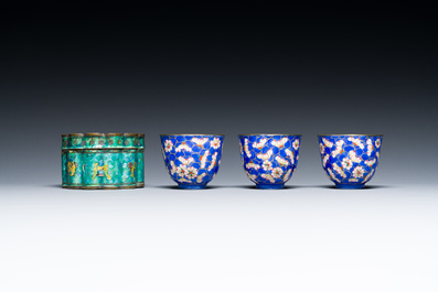 A varied collection of Chinese porcelain and Canton enamel, 18/19th C.