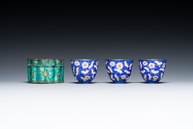 A varied collection of Chinese porcelain and Canton enamel, 18/19th C.