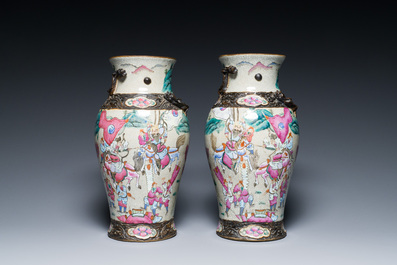 A varied collection of Chinese porcelain and Canton enamel, 18/19th C.