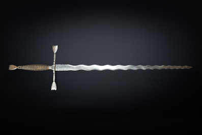 A two-handed 'Flamberge' sword, probably Germany, 18th C.